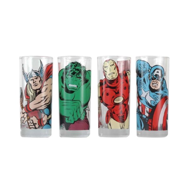 detail Sklenice Marvel set 4ks