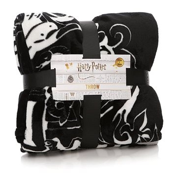 detail Fleece deka černá - Harry Potter 125 cm x 150 cm