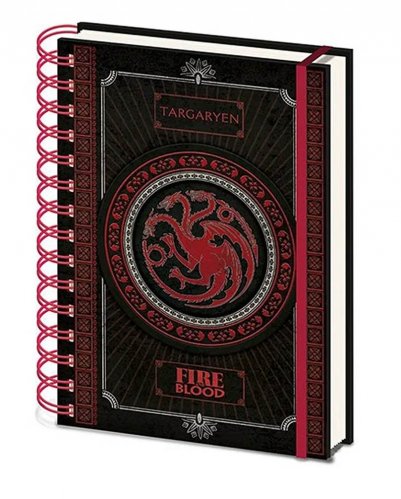 Zápisník Game of Thrones - Targaryen A5, kroužkový